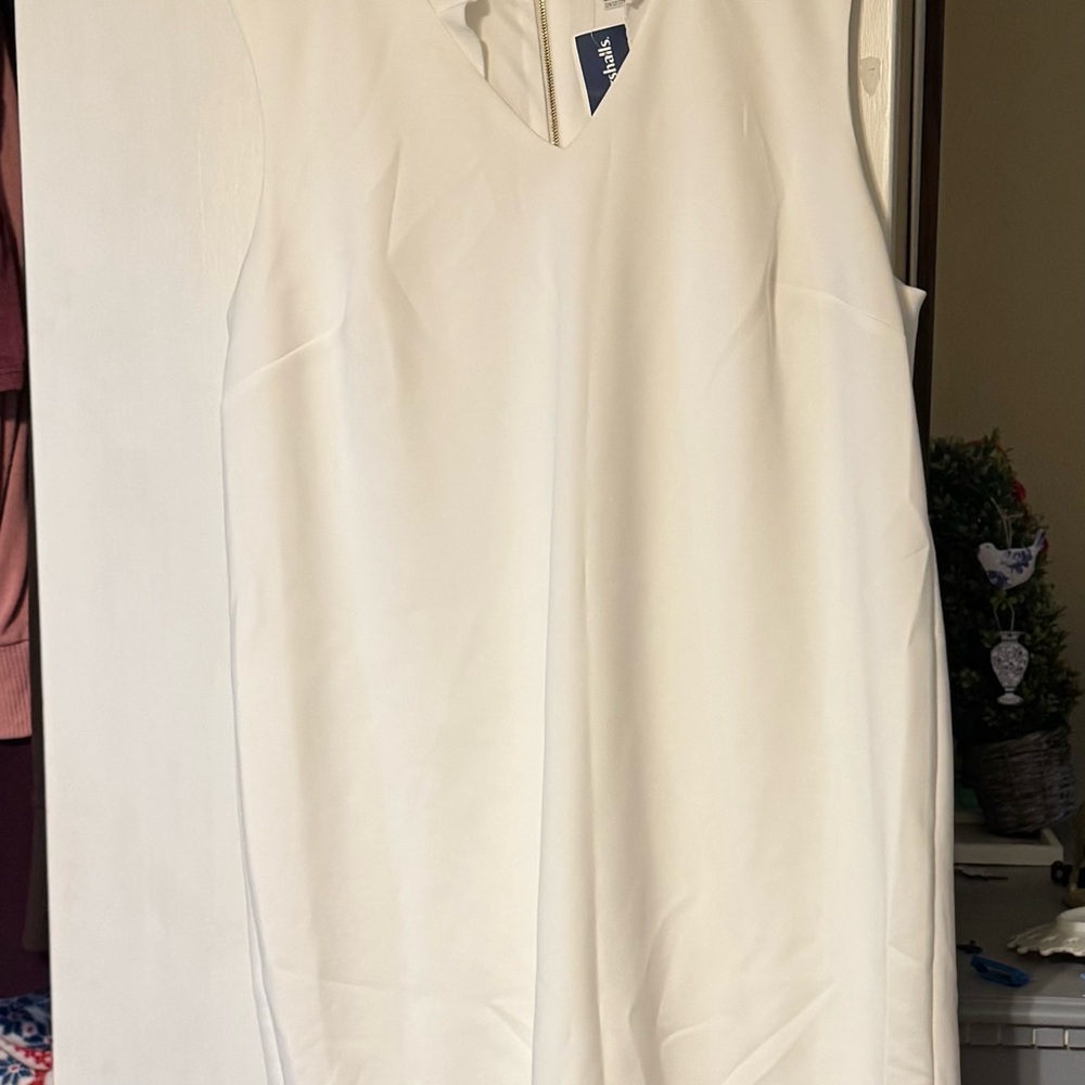 Elegant White Sleeveless Dress